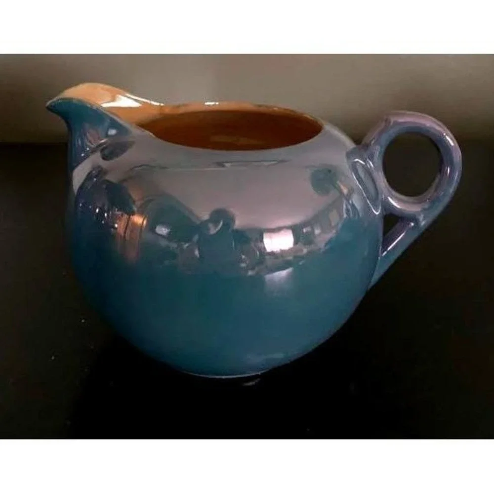 Vintage Japanese Blue‎ Lusterware Creamer and Sugar Bowl Set